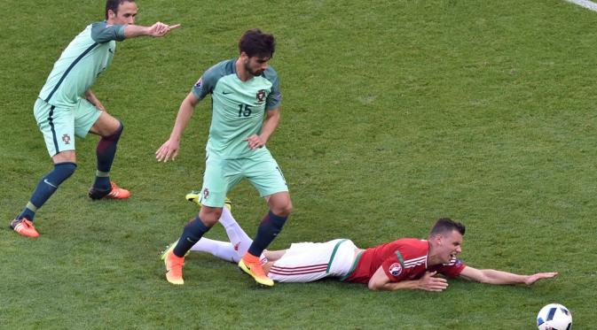 Laga Portugal vs Hungaria di Grup F, salah satu yang menghasilkan banyak gol: enam. (AFP)