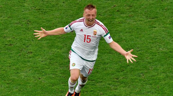 Laszlo Kleinheinsler, gelandang serang Hongaria di Piala Eropa 2016. (AFP/Georges Gobet)