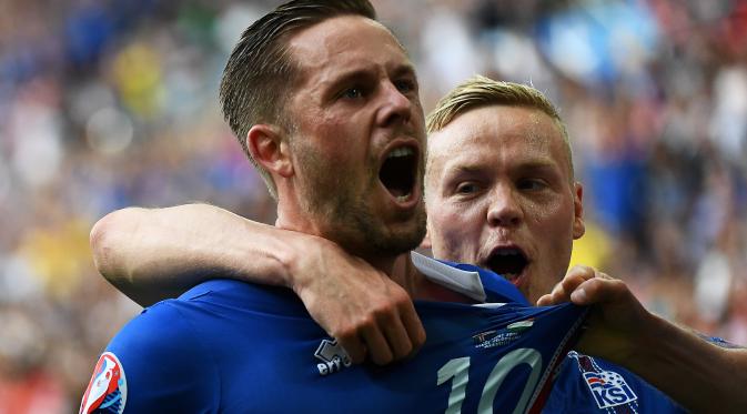 Gylfi Sigurdsson merupakan pemain termahal Islandia. (AFP/ANNE-CHRISTINE POUJOULAT)