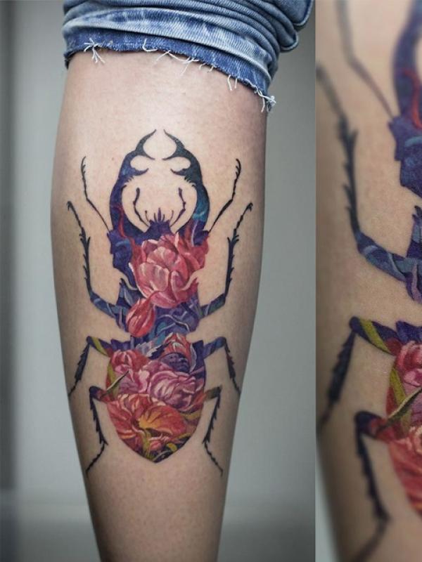 Tato karya Andrey Lukovnikov, seorang seniman tato yang tinggal di Wroclaw, Polandia. Sumber : mymodernmet.com