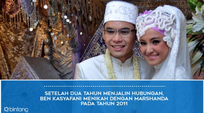 Perjalanan cinta Ben Kasyafani (Foto: Bintang Pictures, Desain: Muhammad Iqbal Nurfajri/Bintang.com)