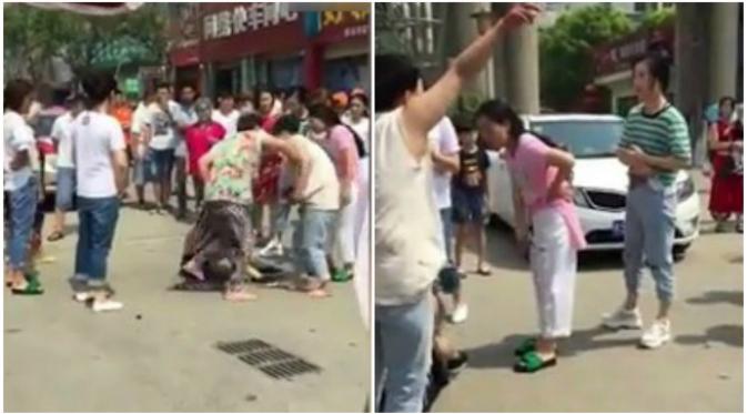 Peredaran cuplikan ini di media sosial Weibo mengundang reaksi dari para netizen. Mereka menganggap tindak kekerasan itu salah. (Sumber Daily Mail)