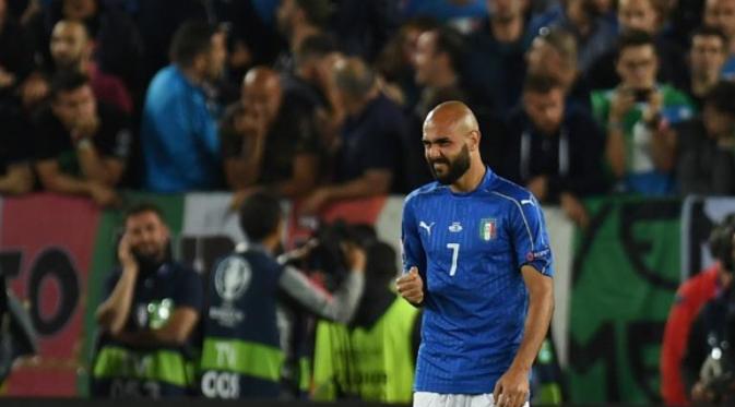 Striker tim nasional Italia, Simone Zaza. (AFP/Patrik Stollarz)