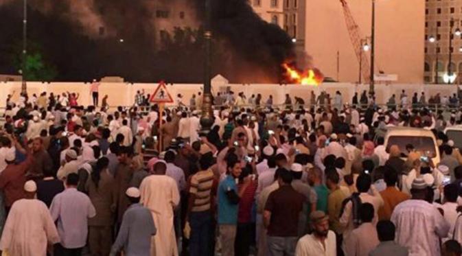 Ledakan bom di Madinah. (Reuters)