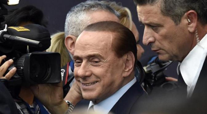 Presiden Kehormatan AC Milan, Silvio Berlusconi. (AFP/Gerard Julien)