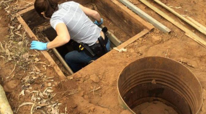 Kepolisian Australia temukan terowongan tersembunyi yang merupakan jalur distribusi peredaran dan perdagangan narkoba di Darling Downs, Queensland, Australia. (sumber: ABC Net)