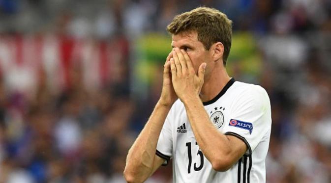 Striker tim nasional Jerman, Thomas Muller. (AFP/Franck Fife)
