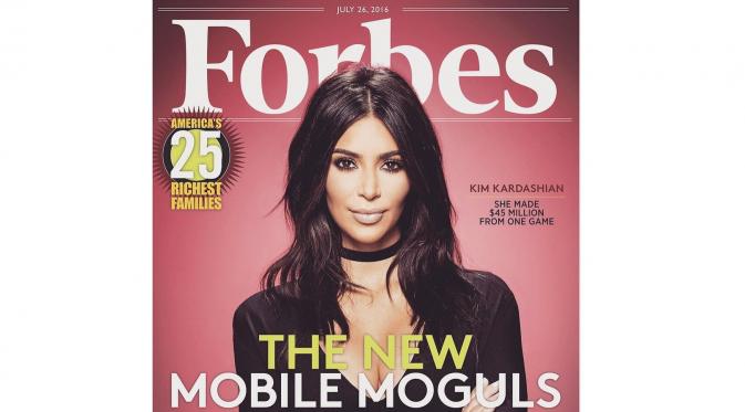 Kim Kardashian, sampul majalah Forbes (Kim Kardashian/Instagram)