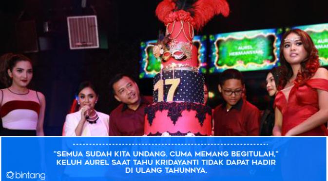 Kebahagiaan Aurel Hermansyah di ulang tahun ke-18 (Fotografer: Wimbarsana, Desain: Muhammad Iqbal Nurfajri/Bintang.com)