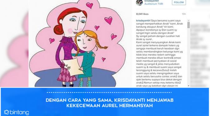 Kebahagiaan Aurel Hermansyah di ulang tahun ke-18 (Foto: Instagram/krisdayantilemos, Desain: Muhammad Iqbal Nurfajri/Bintang.com)