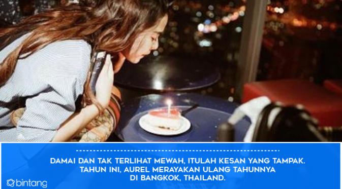 Kebahagiaan Aurel Hermansyah di ulang tahun ke-18 (Foto: Instagram/aurelie.hermansyah, Desain: Muhammad Iqbal Nurfajri/Bintang.com)