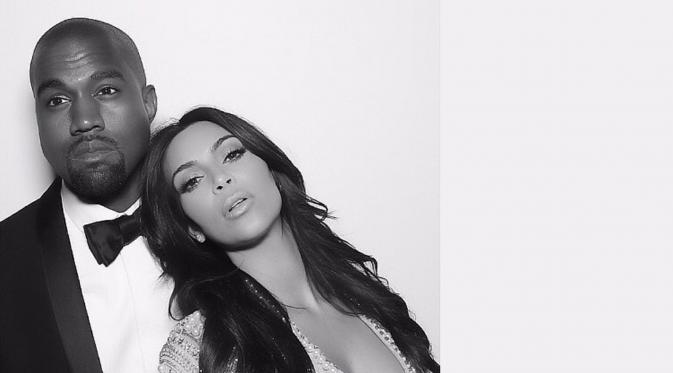 Kim Kardashian dan suaminya, Kanye West (E!)