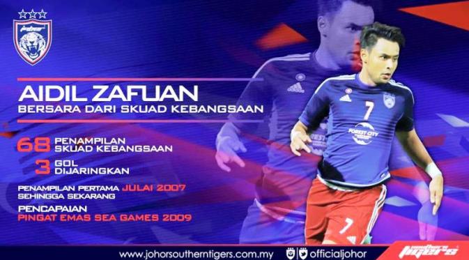 Kapten timnas Malaysia, Safiq Rahim, dan Aidil Zafuan (wakil kapten timnas Malaysia) memutuskan pensiun dini dari timnas. (Bola.com/Facebook JDT)