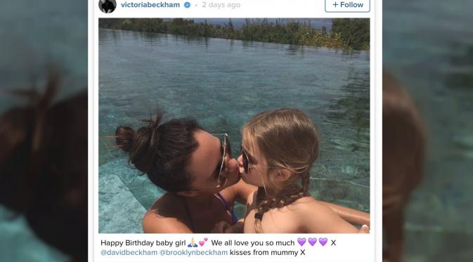 Victoria Beckham Dikritik atas foto bersama anaknya yang dianggap kurang wajar oleh banyak orang. (sumber: BBC)