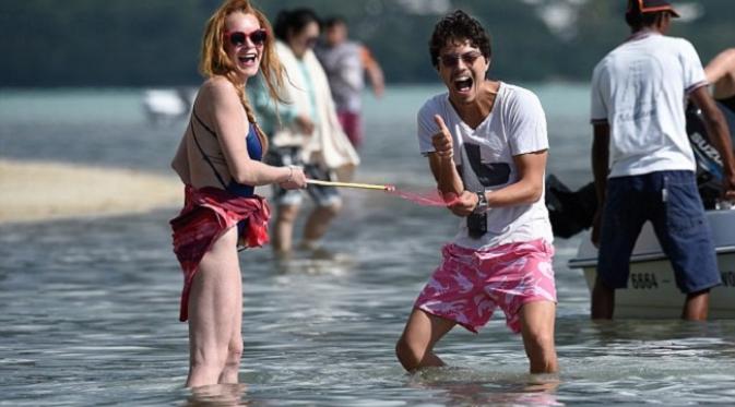Lindsay Lohan dan Egor Tarabasov (via. Daily Mail)