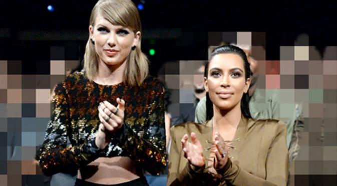 Kim Kardashian dalam reality show yang dibintanginya menyindir Taylor Swift yang dianggap sok suci.
