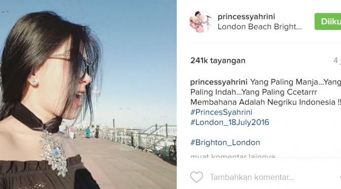 Sanjung Indonesia, kok Syahrini malah diprotes netizen? (Instagram)
