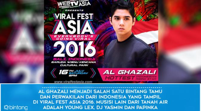 Nge-DJ di Bali, Pesona Al Ghazali Memikat Viral Fest Asia 2016. (Foto: instagram @viralfestasia, Desain: Muhammad Iqbal Nurfajri/Bintang.com)