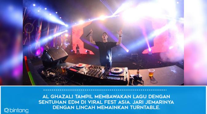 Nge-DJ di Bali, Pesona Al Ghazali Memikat Viral Fest Asia 2016. (Foto: instagram @alghazali7, Desain: Muhammad Iqbal Nurfajri/Bintang.com)