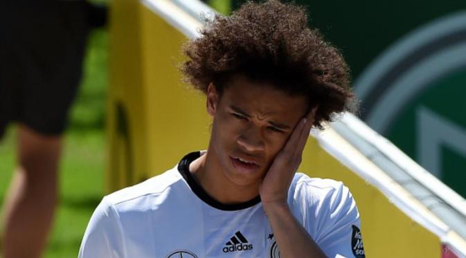 Gelandang Schalke 04 asal Jerman, Leroy Sane. (AFP/Patrik Stollarz)