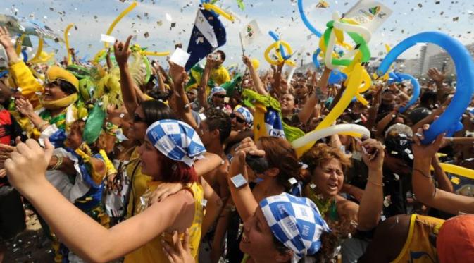 Masyarakat Brasil menyambut Olimpiade Rio 2016