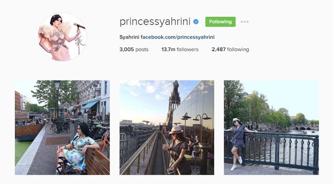 Syahrini mempunyai followers Instagram sebanyak 13,7 juta. (via Instagram.com)