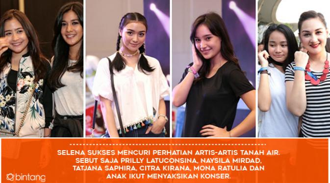 Euforia Revival Tour Selena Gomez di Indonesia. (Foto: Bintang Pictures, Desain: Muhammad Iqbal Nurfajri/Bintang.com)