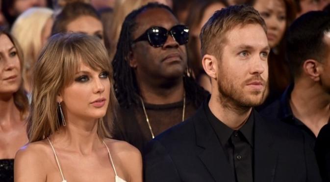 Mantan kekasih Taylor Swift, Calvin Harris turut serta meramaikan perang antara pelantun lagu 'Blank Space' dengan Kim Kardashian dan Kanye West. (AFP/Bintang.com)