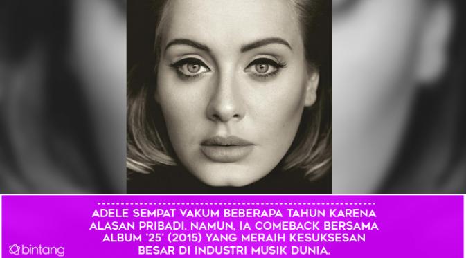 Dominasi dan Sensasi Adele di Industri Musik Dunia. (Foto: billboard.com, Desain: Muhammad Iqbal Nurfajri/Bintang.com)