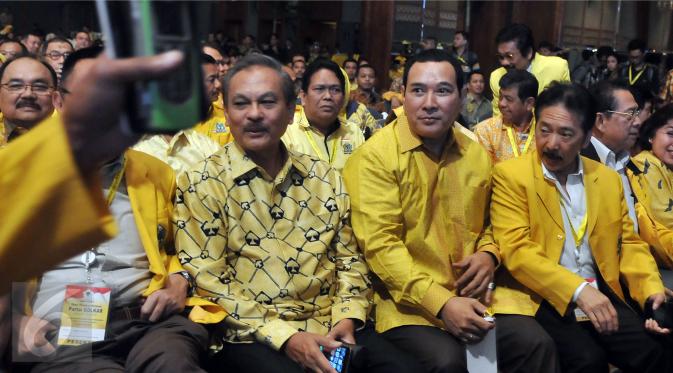 Hutomo Mandala Putra alias Tommy Soeharto ketika menghadiri pembukaan Rapimnas Golkar di JCC, Jakarta, Rabu (27/7). Rapimnas Golkar diselenggarakan 27 hingga 28 Juli 2016. (Liputan6.com/Johan Tallo)