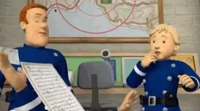 Episode Fireman Sam yang dituding mengandung Islamphobia di kartun yang tayang di stasiun televisi Inggris (Dailymail)