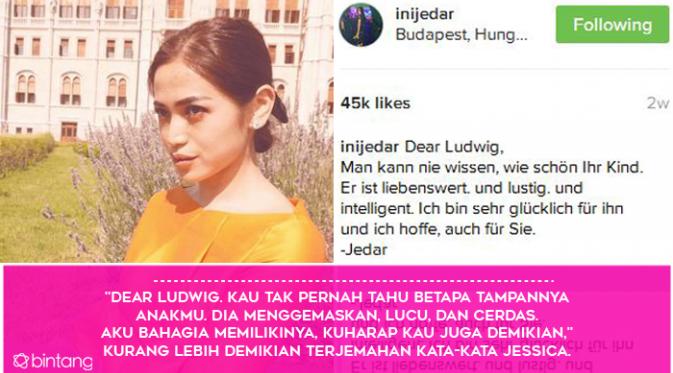 Cerita Jessica Iskandar dan Ludwig Franz Willibald (Foto: Instagram/inijedar, Desain: Muhammad Iqbal Nurfajri/Bintang.com)