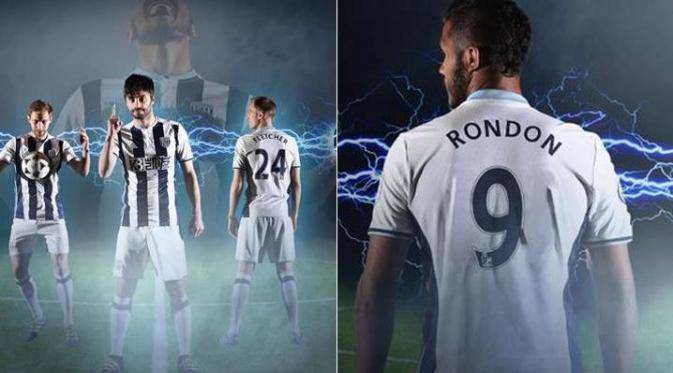 Seragam anyar West Bromwich Albion untuk musim 2016-17. (West Bromwich Albion).