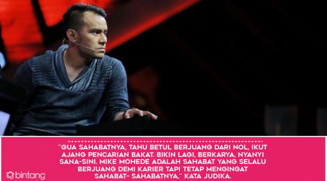 Duka Mendalam Lepas Kepergian Mike Mohede. (Foto: Adrian Putra/Bintang.com, Desain: Muhammad Iqbal Nurfajri/Bintang.com)