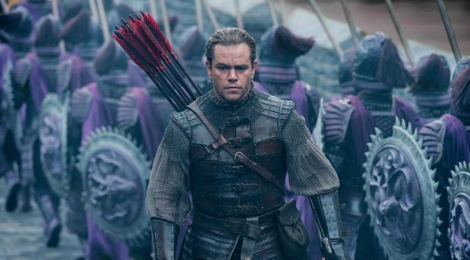 Matt Damon di film The Great Wall. foto: the independent