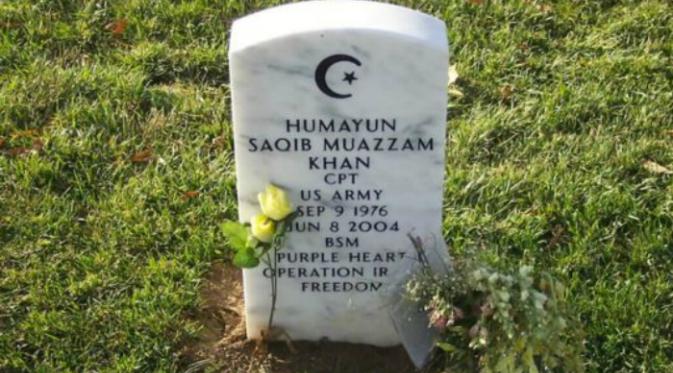 Humayun Khan dimakamkan di Arlington Cemetery di Virginia (Arlington Cemetery)