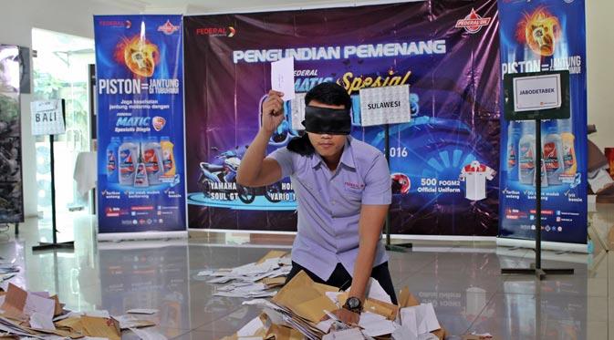 Federal Oil menggelar pengundian program Consumer Promo Federal MaticCool Prizes pada Senin, 1 Agustus 2016.