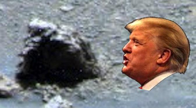 Penampakan 'wajah' Trump di permukaan Mars (NASA/ufosighthingsdaily.com)