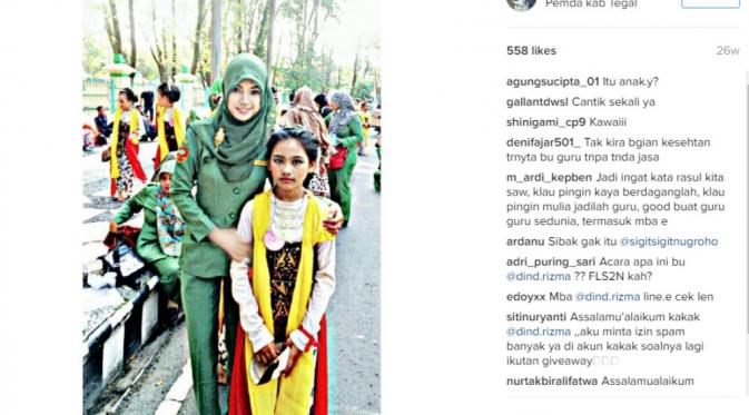 Foto Rizma, Guru SD Cantik Asal Tegal yang Jadi Idola. (Foto: Instagram)