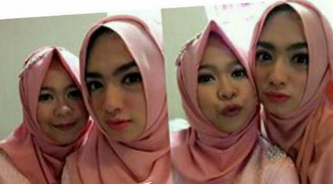Angel Karamoy identik dengan gaya yang seksi tanpa terlihat vulgar. Baru-baru ini ia tertangkap kamera mengenakan hijab, cantik mana? Sumber: Instagram.com/lambe_turah.