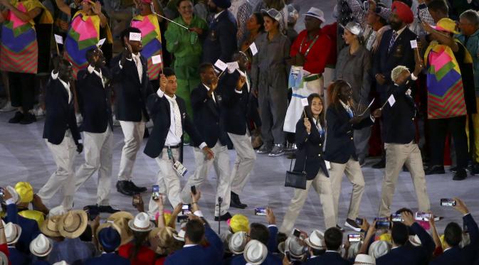 Pertama kali dalam sejarah, para atlet yang berasal dari negara-negara konflik disatukan dalam Tim Pengungsi atau Refugee Olympic Team. (REUTERS/David Gray)