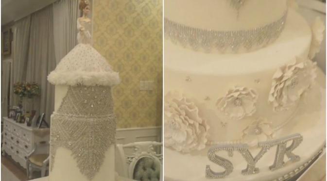 Kue Ulang Tahun bertabur Berlian milik Syahrini [foto: instagram]