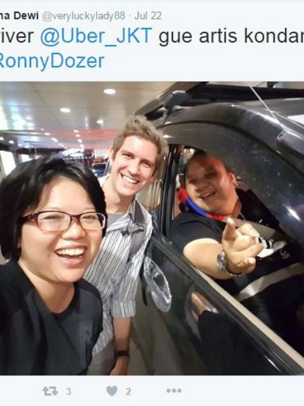 Ronny Dozer banting stir jadi pengemudi taksi online? (Twitter)