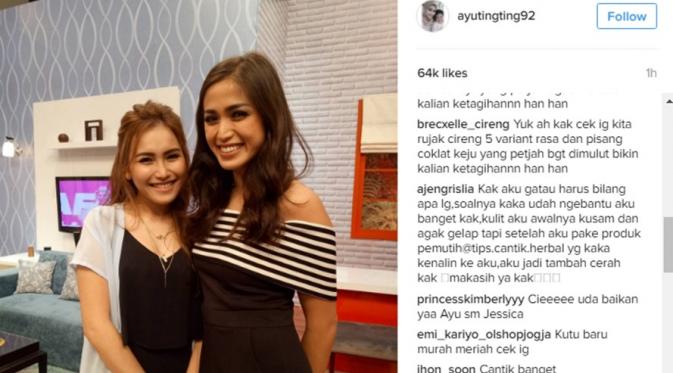 Ayu Ting Ting dan Jessica Iskandar (Instagram @ayutingting92)