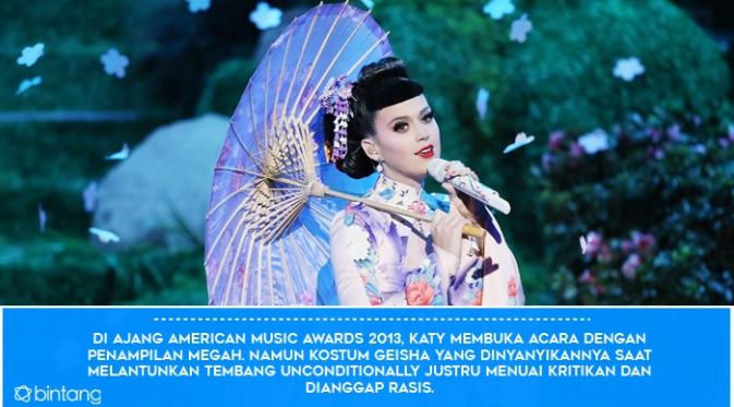 Momen kontroversial Katy Perry (Foto: Bintang Pictures, Desain: Muhammad Iqbal Nurfajri/Bintang.com)