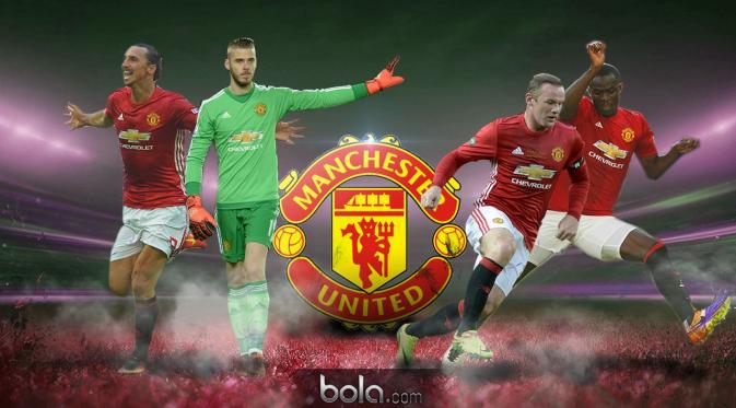 Pemain Bintang Klub Manchester United (Bola.com/Rudi Riana)