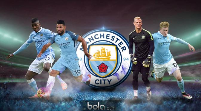 Pemain Bintang Klub Manchester City (Bola.com/Rudi Riana)