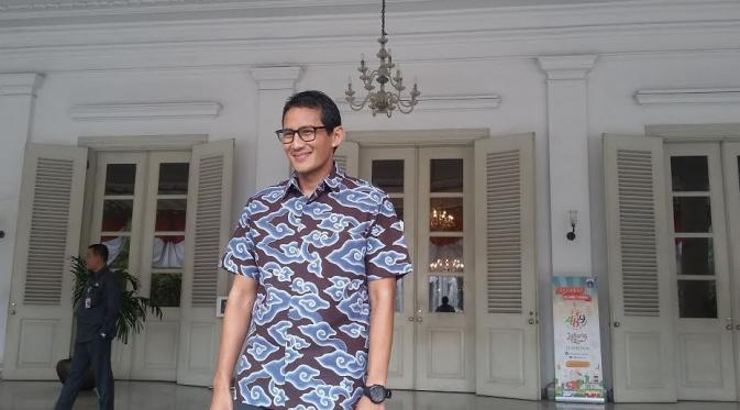 Sandiaga Uno menemui Ahok di Balai Kota DKI Jakarta (Liputan6.com/ Delvira Chaerani Hutabarat)