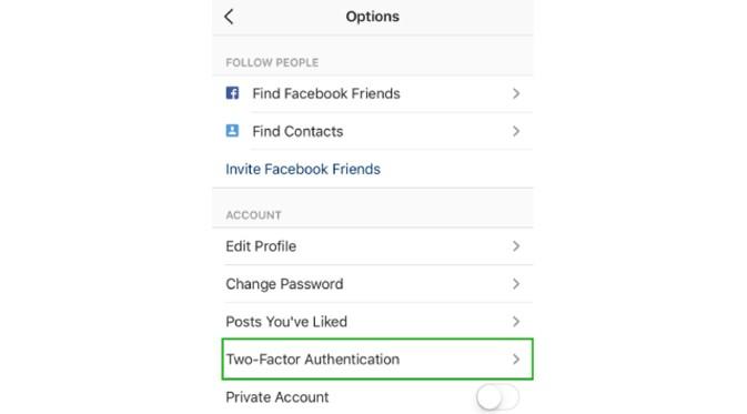 Pengguna Instagram harus mengaktifkan otentifikasi dua faktor atau two-factor authentication, jika tersedia. 