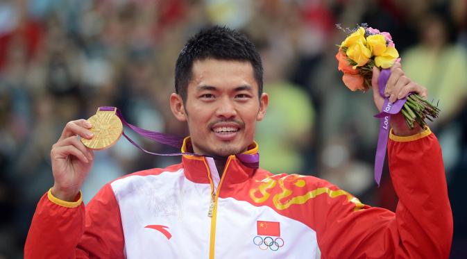 Lin Dan, Olimpiade 2012. (AFP/Adek Berry)